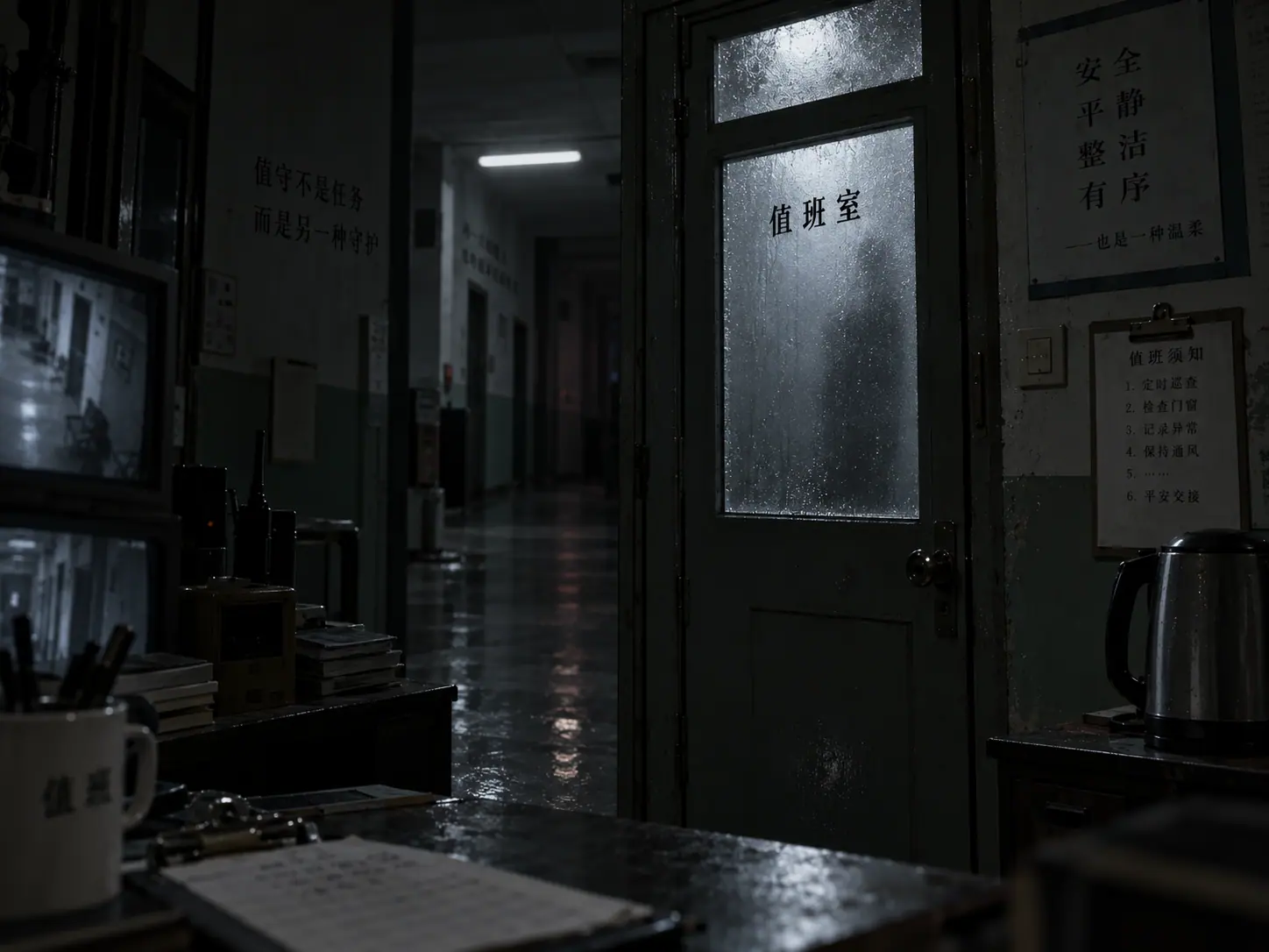 转向值班室门口